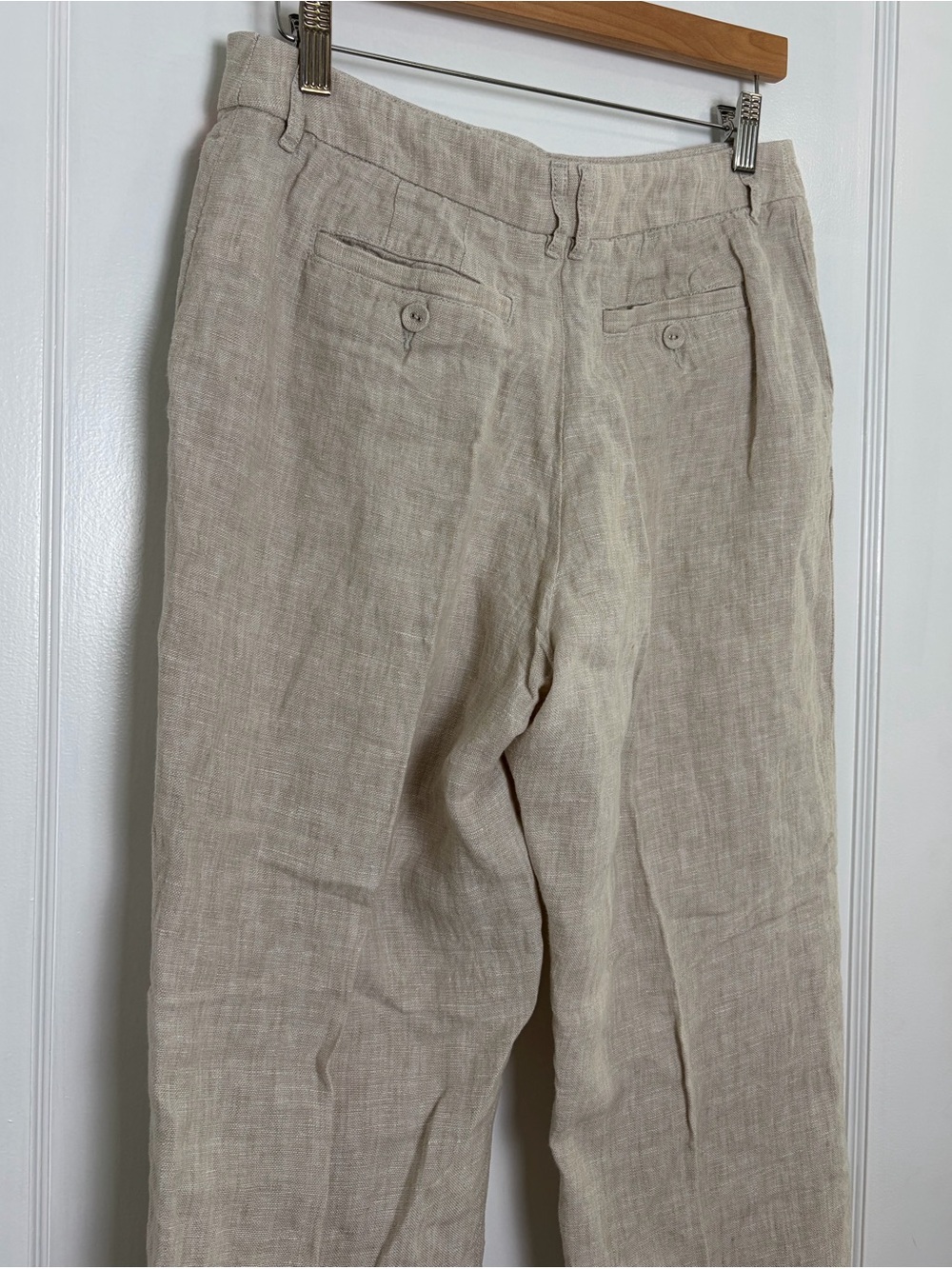 Garnet Hill Flax Linen wide leg Trouser Pants Lagenlook 8 - Picture 8 of 16